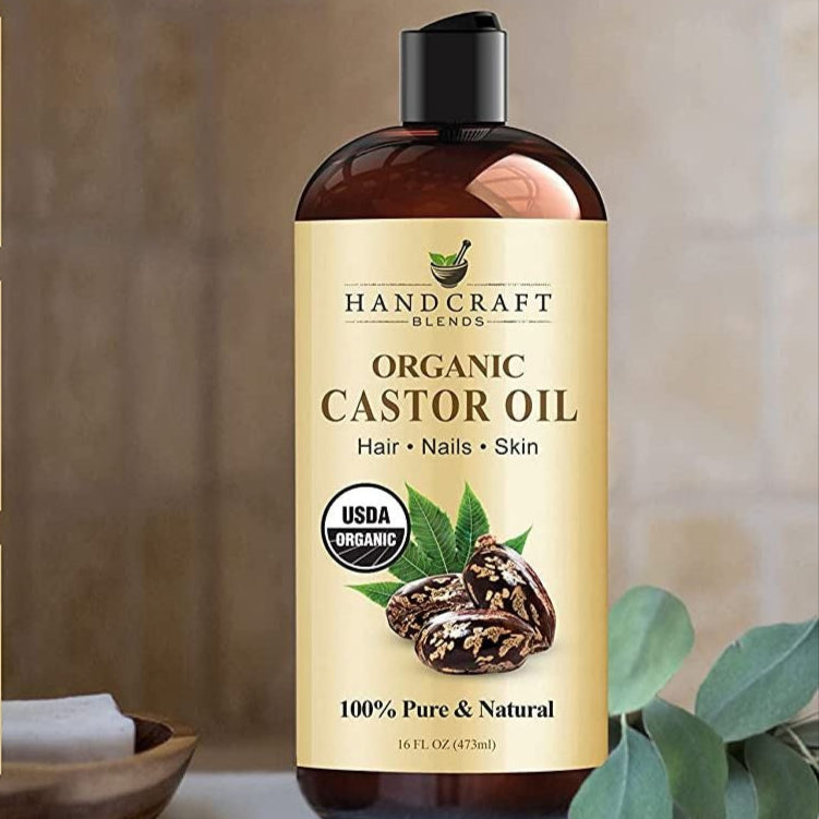 Organic Castor Oil - 16 Fl Oz - 100% Pure and Natural - Premium Grade Carrier Oil for Hair Growth, Eyelashes and Eyebrows - Hair and Body - Expeller-Pressed & Hexane-Free