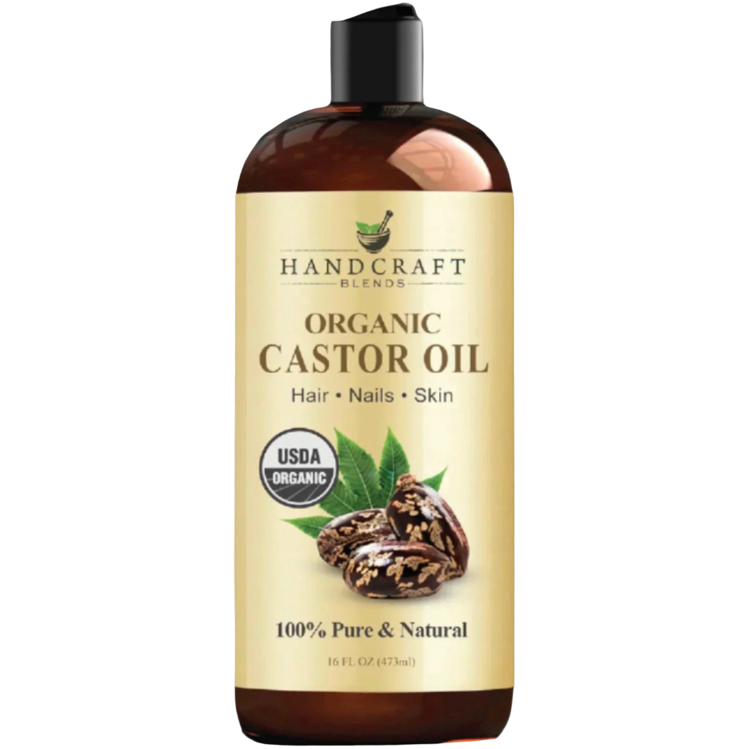 Organic Castor Oil - 16 Fl Oz - 100% Pure and Natural - Premium Grade Carrier Oil for Hair Growth, Eyelashes and Eyebrows - Hair and Body - Expeller-Pressed & Hexane-Free